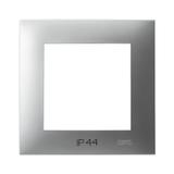 SZAFIR Ramka pojedyncza do łączników IP-44 - kolor srebro