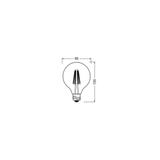 Lampa LED COMFORT/SUPERIOR DIM Classic 100 GLOBE95 Filament szkło przezroczyste 11W/940 E27