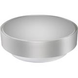 Oprawa oświetleniowa DIONE E27 srebrny pierścień, biała podstawa, klosz mleczny, czujnik ruchu