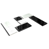 Dotykowy panel szklany potrójny 6 pól dotykowych czarny GP-222-B F&F