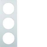 BERKER R.3 Ramka potrójna aluminium/biała 10132274 HAGER