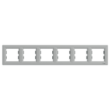 Asfora, ramka 6-krotna, pozioma, aluminium