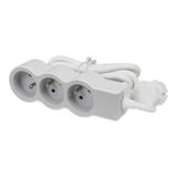 PRZEDŁUŻACZ STANDARD 3X2P+Z, Z PRZEWODEM 1.5 METRA 3X1.0 MM2 - BIAŁY/JASNOSZARY, Legrand