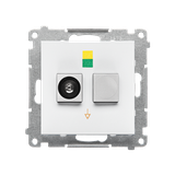 Simon 55 Gniazdo ekwipotencjalne pojedyncze Biały mat