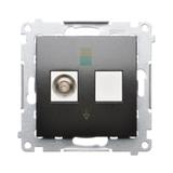 Simon 54 Gniazdo ekwipotencjalne pojedyncze antracyt