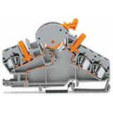 złączka rozłączalno-pomiarowa 6 mm2 do przekładników prądowych szara