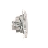 Simon Basic Gniazdo antenowe R-TV-SAT przelotowe (moduł), 1x wejście: 5 MHz–2,4 GHz; biały