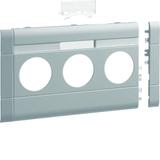 tehalit.WA Maskownica potrójna z polem opisowym ABS bezhalogenowy 120mm jasnosz. GB120317035 HAGER