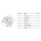 Szafa wisząca 19" 6U 600x450