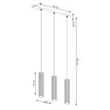 SOLLUX Lampa wisząca KARBON 3L taupe ; SL.1774