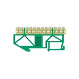 Listwa zaciskowa wysoka podstawa - 12 zielona