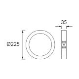 Oprawa sufitowa LED EDOR LED C 18W BLACK CCT