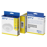 CZUJNIK RUCHU CR-3 MINI, MAX 2000W, AC220-240V, 50/60HZ, KĄT DZIAŁANIA 360*, ZASIĘG 6M ± 2,2- 4M, IP