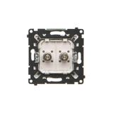 Simon 55 Gniazdo ekwipotencjalne podwójne Aluminium mat