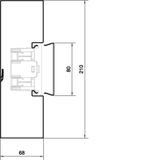 tehalit.BRS Podstawa 210mm stalowa jasnoszara BRS6521017035 HAGER