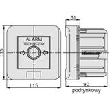 Wyłącznik alarmowy 1Z 1R 12A /ALARM TECHNICZNY/ IP55 WAp-1s 921551 ELEKTROMET