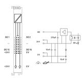 moduł 16DO 24V DC 0.5A ze złączem do przewodu taśmowego