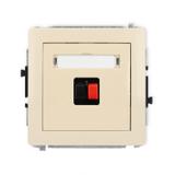 DECO Mechanizm gniazda głośnikowego pojedynczego beżowy