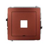 DECO Mechanizm gniazda multimedialnego pojedynczego bez modułu, bez pola opisowego (standard Keyston