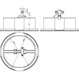 Kompletny wspornik dachowy dla HVI power 27-30 mm, z podstawą betonową 8,5 kg i podkładką