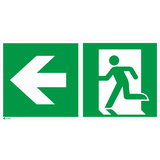 KIER.DO WYJŚCIA LEWO,PROSTO 150X300 FOLIA SAMOPRZYLEPNA FOTOLUMINESCENCYJNA