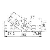 LGFJH60 Łącznik przegubowy do korytka 1,0 mm