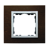 Simon 82 Nature Ramka 1-krotna Nature-drewno Wenge / pierścień aluminium mat 82917-65 KONTAKT