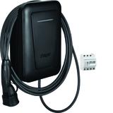 EVCS witty plus 1x22kW 1/3f z kablem 6,5m T2 MID OCPP + EMC XVL122CFL HAGER
