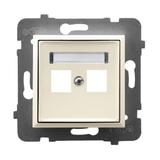 ARIA Obudowa gniazda podwójnego typu Keystone prosta - kolor ecru