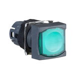 Harmony XB6 Przycisk płaski zielony push push LED plastikowy kwadratowy ZB6CF3 Schneider
