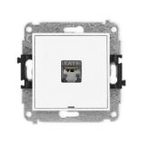 ICON Mechanizm gniazda komputerowego pojedynczego 1xRJ45, kat. 6, ekranowany, 8-stykowy, bez pola op