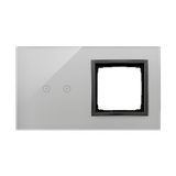 Simon 54 Touch Panel dotykowy S54 Touch 2 moduły 2 pola dotykowe poziome + 1 otwór na osprzęt S54 burzowa chmura DSTR220/72 KONTAKT