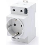 Gniazdo na szynę TH z uziemieniem wersja Schuko