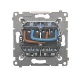 Simon 54 Łącznik dwubiegunowy podwójny 16A z. śrub. kremowy