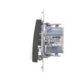 Simon 54 Łącznik świecznikowy z podświetleniem LED i do wersji IP44 10A 250V szybkozłączka antracyt *Posiada wkładkę DU1W DW5BL.01/48 KONTAKT