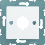 BERKER Q.x Płytka centralna z otworem fi 18,8mm do gniazda wyrównania potencjału pojedynczego biały