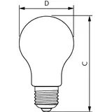 Żarówka LED klasa A 17W=150W 2452lm 2700K barwa ciepła kulka 17-150W E27 A67 827 Szkło przezroczyste