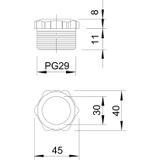 107/E, TULEJA GWINT.CISK.PG29 SZARA