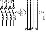 Blok różnicowoprądowy krótkozwłoczny do MCB HMxxxx 3P+N 125A/0,3-1A Typ A-HI BTH480E HAGER