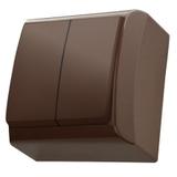 BIS Łącznik dwugrupowy świecznikowy - kolor brązowy