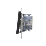 Simon 55 Przycisk zwierny /światło/ z podświetleniem LED szybkozłączka Czarny mat