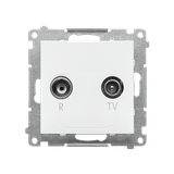 Simon 55 Gniazdo antenowe R-TV zakończeniowe 10dB do gniazd przelotowych 1x Wejście: 5÷862 MHz Biały