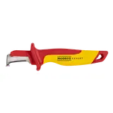 Izolowany nóż dla elektryka ostrze hakowe ze stopką 180mm VDE MN-63-055 RAWLPLUG