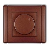 FLEXI Elektroniczny regulator oświetlenia przyciskowo-obrotowy brązowy metalik