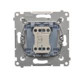 Simon 54 Przycisk „dzwonek” z podświetleniem LED 10A 250V szybkozłączka brąz mat DD1L.01/46 KONTAKT