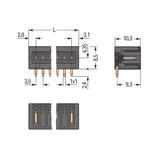MCS-MINI Classic wtyk 6-bieg. j-szary raster 3,5 mm /100szt./ WAGO