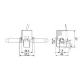 przekładnik prądowy z dzielonym rdzeniem 100 A/1 A