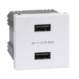 Simon Connect USB ładowarka K45 (45x45) gniazdo typ A 5V/21A czysta biel