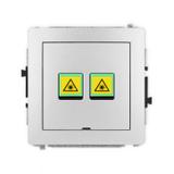 DECO Mechanizm gniazda światłowodowego/optycznego podwójnego, bez pola opisowego srebrny metalik