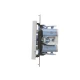 Simon 55 Przycisk zwierny poczwórny 10 AXm szybkozłączka Jasnoszary mat